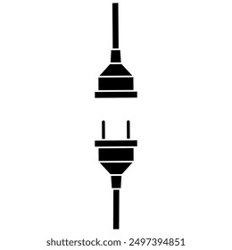 Electricity plug icon vector. Charger illustration sign. Electricity symbol or logo.