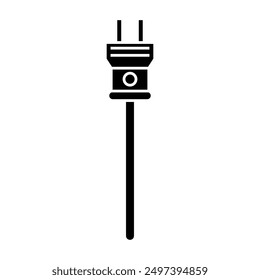 Vector de icono de enchufe de electricidad. Signo de ilustración del cargador. Símbolo o logotipo de la electricidad.
