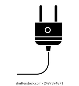 Electricity plug icon vector. Charger illustration sign. Electricity symbol or logo.
