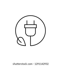 electricity, plugs, eco icon. Element of electricity for mobile concept and web apps illustration