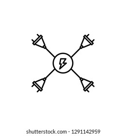electricity, plugs icon. Element of electricity for mobile concept and web apps illustration