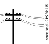 Electricity pole infrastructure concept icons