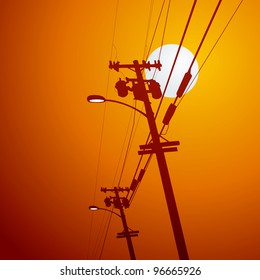 Electricity post vector