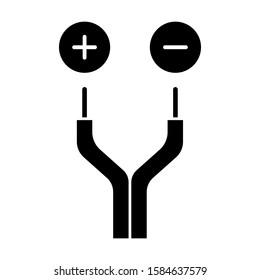 electricity power cable plug icon vector