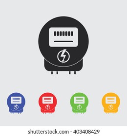 Electricity power counter icon