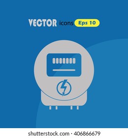 Electricity power counter icon