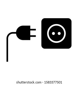electricity power energy plug icon vector