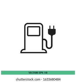 electricity power gas station icon vector design element eps10