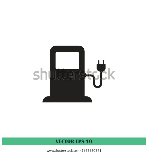 electricity power gas station icon vector design\
element eps10