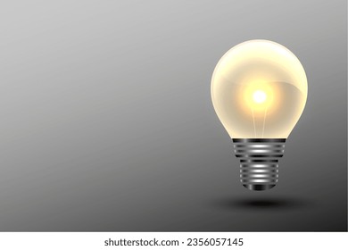 concepto de idea de energía eléctrica con vector de bombilla brillante 