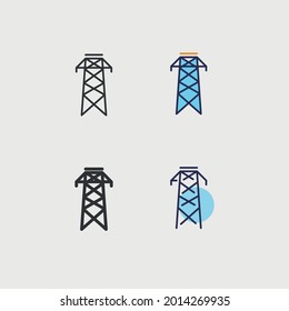 electricity power line vector icon tower
