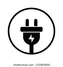 electricity power plug icon vector