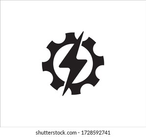 electricity power setting icon or symbol vector design template, electric maintenance sign illustration