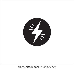 electricity power symbol or icon vector design template, high voltage electric shock danger sign illustration