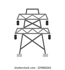 Electricity, Power, Tower Icon Vector Image. Can Also Be Used For Energy And Technology. Suitable For Web Apps, Mobile Apps And Print Media.