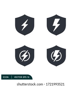 electricity protected icon illustration,vector eps 10