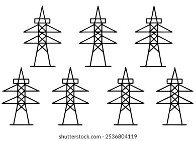 Eletricidade Pylon Linha Criativa Arte Representações