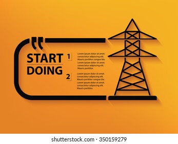 Electricity Quotation Mark Speech Bubble,design