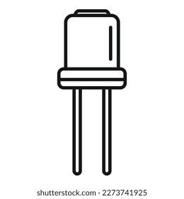 Electricity resistor icon outline vector. Electric circuit. Board energy