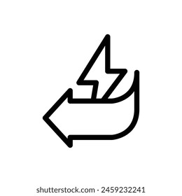 electricity restore, energy return outline icon pixel perfect vector design good for website and mobile app