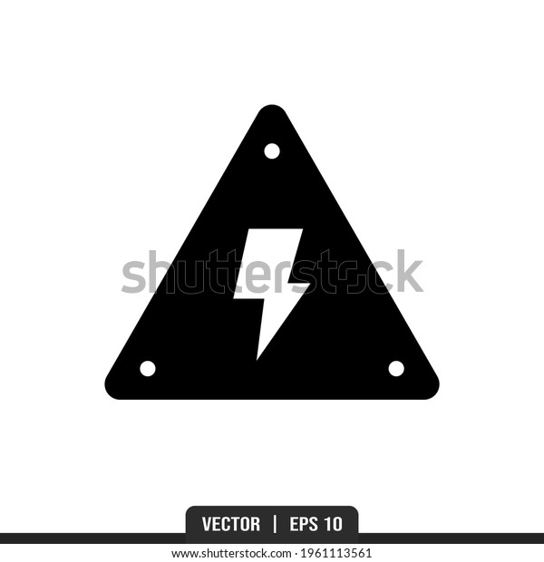 Electricity Silhouette Icon Vector Illustration Logo Stock Vector ...