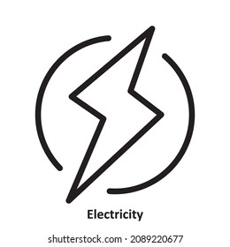 Electricidad. diseño de iconos simple, mejor utilizado para banner, flayer o aplicación web. Curso editable con formato de archivo EPS 10