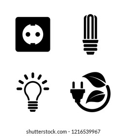 Electricity. Simple Related Vector Icons Set for Video, Mobile Apps, Web Sites, Print Projects and Your Design. Electricity icon Black Flat Illustration on White Background.