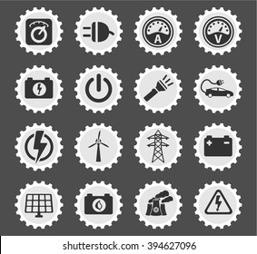 Electricity simply symbol for web icons and user interface