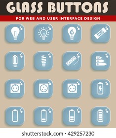 Electricity simply symbol for web icons and user interface