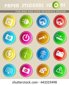 Electricity simply symbol for web icons and user interface