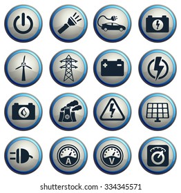 Electricity simply symbols for web icons