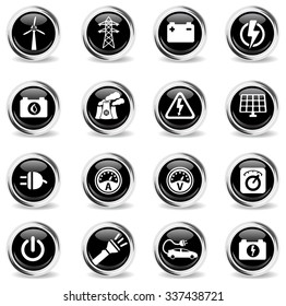 Electricity simply symbols for web icons