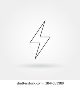 electricity single isolated icon with modern line or outline style