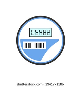 Electricity smart meter simple icon. Clipart image isolated on white background