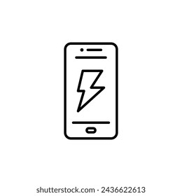Electricity, smartphone icon. Element of electricity for mobile concept and web apps illustration