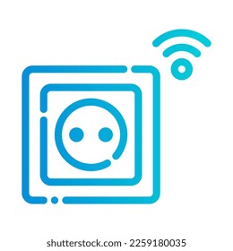 enchufe de electricidad hogar internet inteligente de las cosas sin icono del smarthome