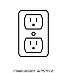 Electricity socket icon for power terminal