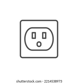 Electricity Socket Power Plug Vector Illustration Icon. Power Electric Socket Icon