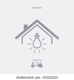 Suministro de electricidad - icono de Web de Vector