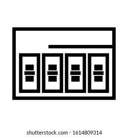electricity switch icon isolated sign symbol vector illustration - high quality black style vector icons
