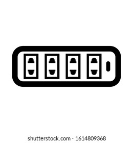 electricity switch icon isolated sign symbol vector illustration - high quality black style vector icons

