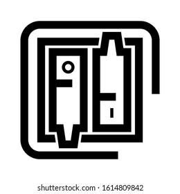 electricity switch icon isolated sign symbol vector illustration - high quality black style vector icons
