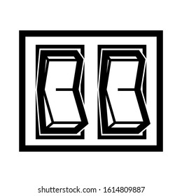 electricity switch icon isolated sign symbol vector illustration - high quality black style vector icons
