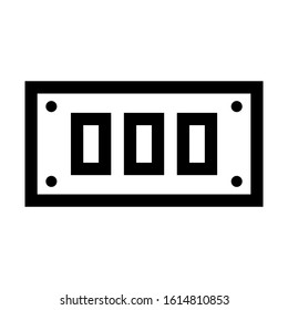 electricity switch icon isolated sign symbol vector illustration - high quality black style vector icons
