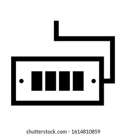 electricity switch icon isolated sign symbol vector illustration - high quality black style vector icons

