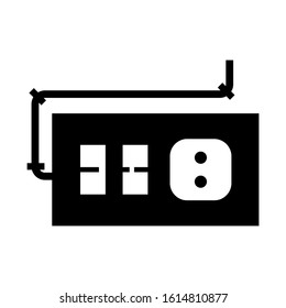 electricity switch icon isolated sign symbol vector illustration - high quality black style vector icons
