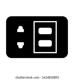 electricity switch icon isolated sign symbol vector illustration - high quality black style vector icons
