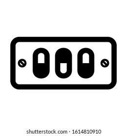 electricity switch icon isolated sign symbol vector illustration - high quality black style vector icons
