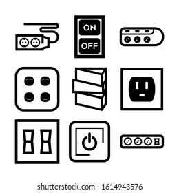 electricity switch icon isolated sign symbol vector illustration - Collection of high quality black style vector icons

