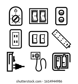 electricity switch icon isolated sign symbol vector illustration - Collection of high quality black style vector icons
